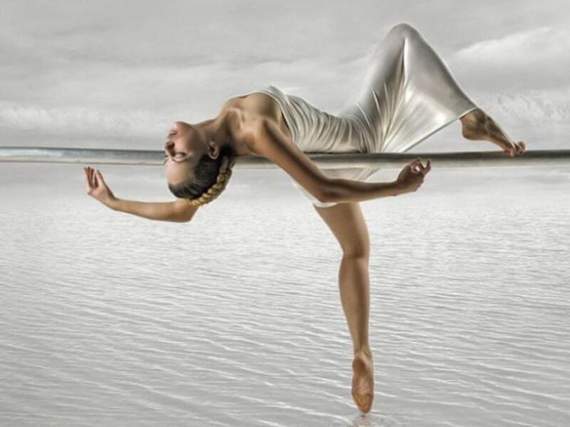Dancer on a Pole — White