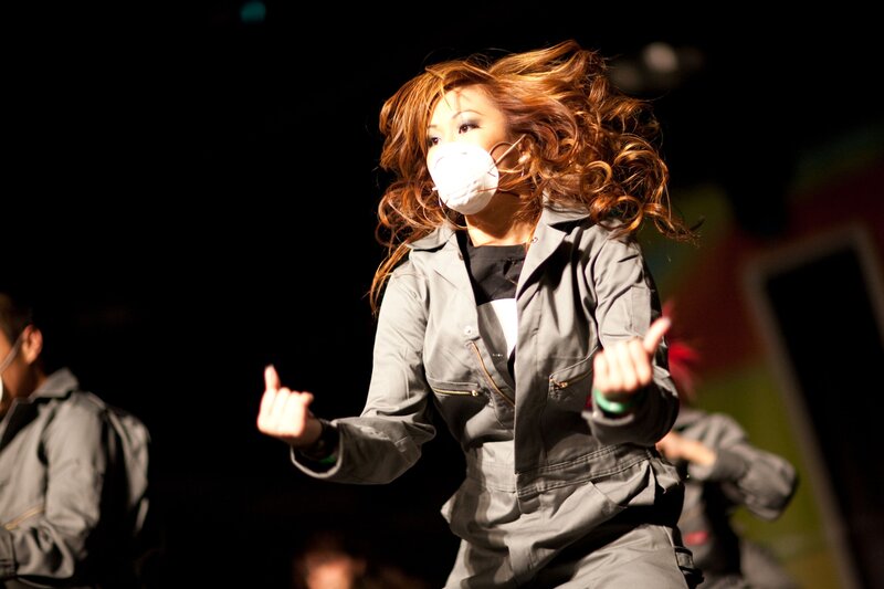 Dancer performing on stage