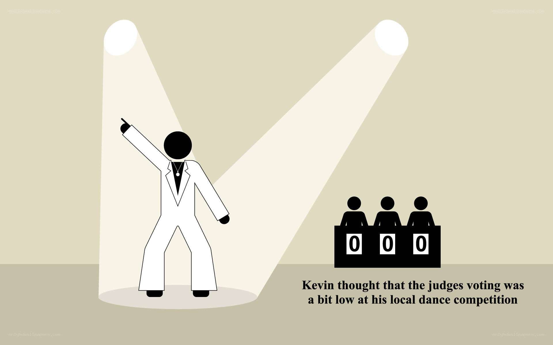 Dancer under spotlights