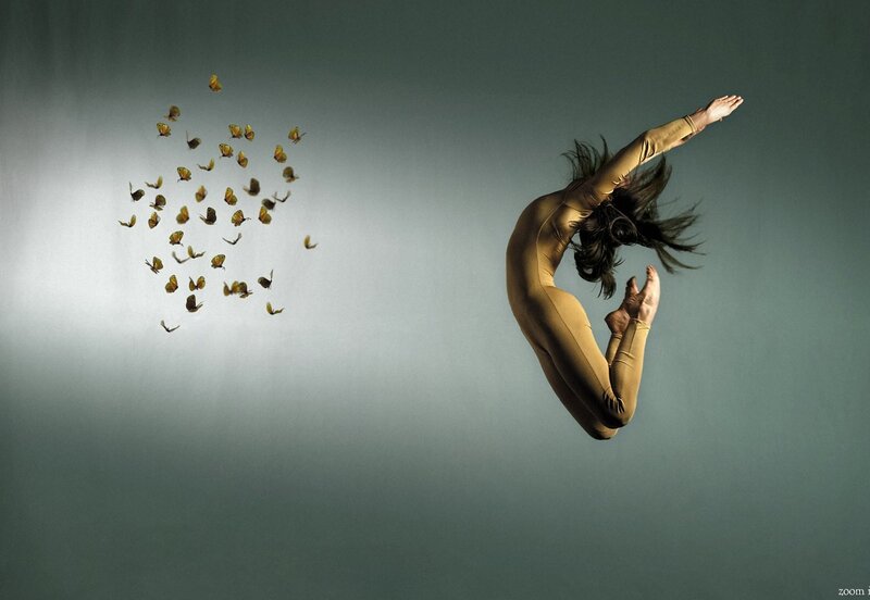 Dancer with butterflies