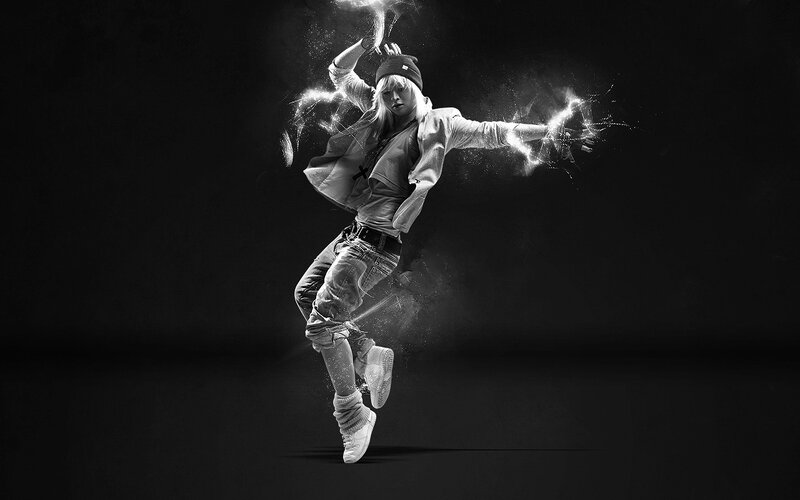 dancer with energy effects