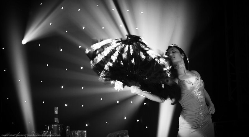 Dancer with feather fan