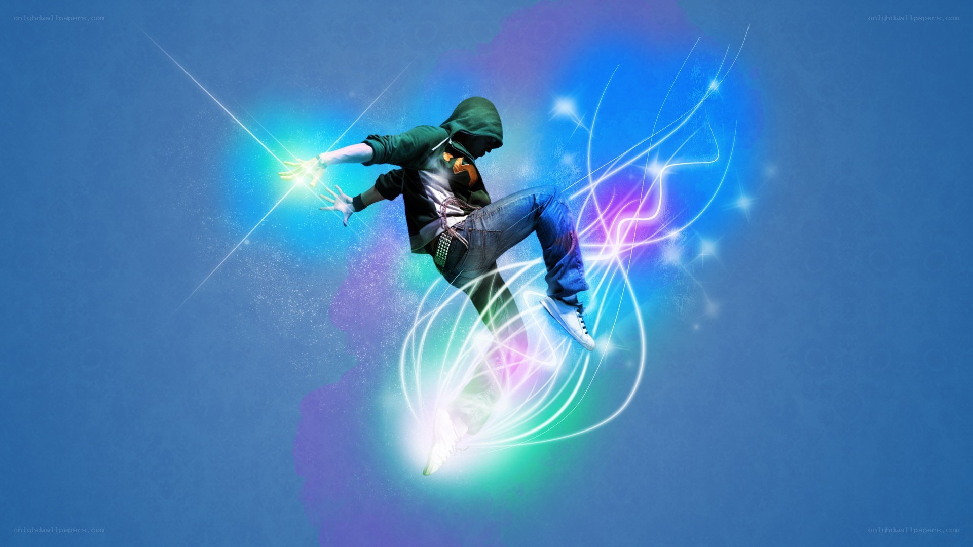 dancer with glowing energy