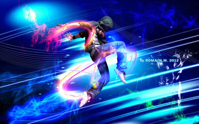dancer with light effects