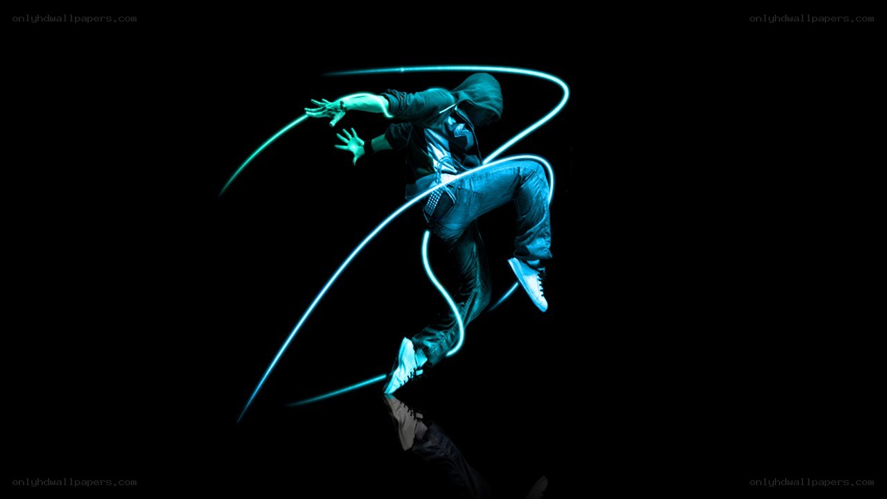 dancer with light trails
