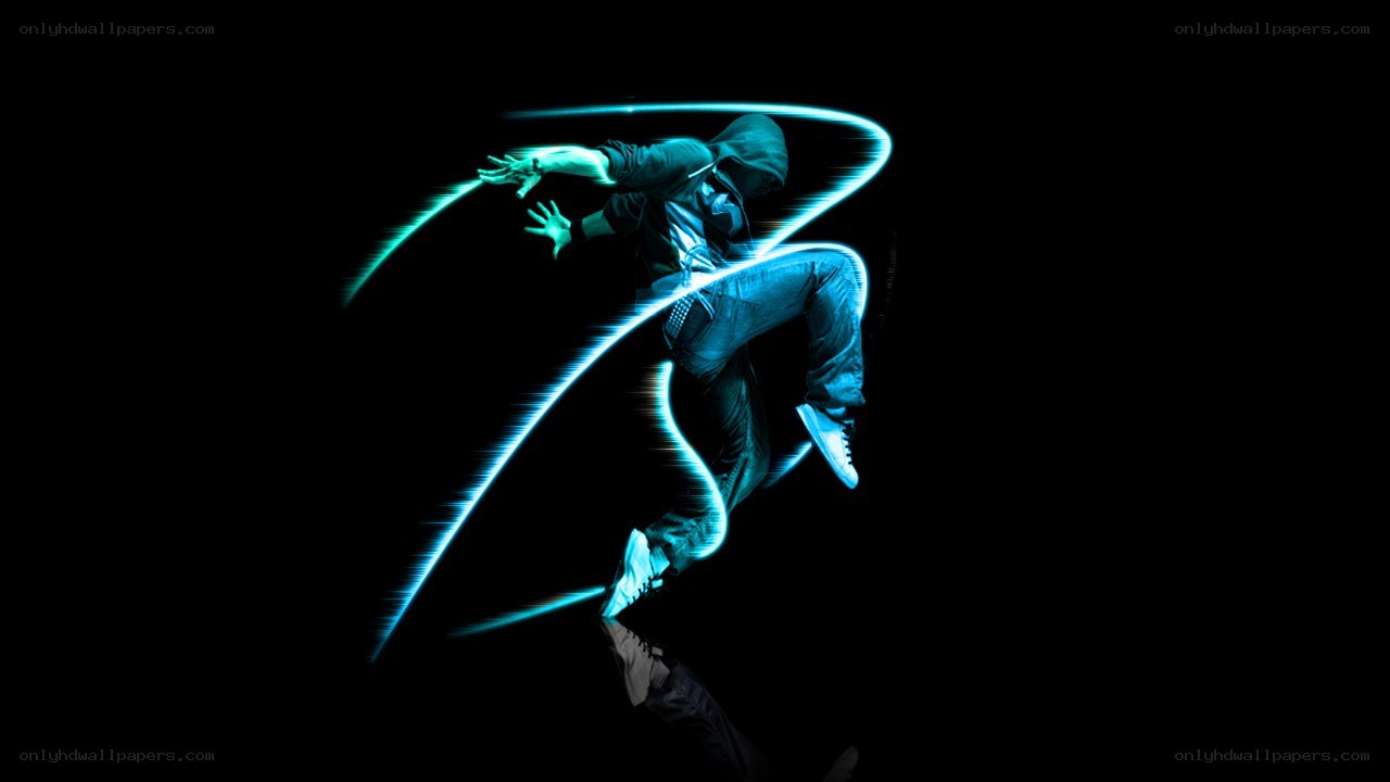 dancer with light trails