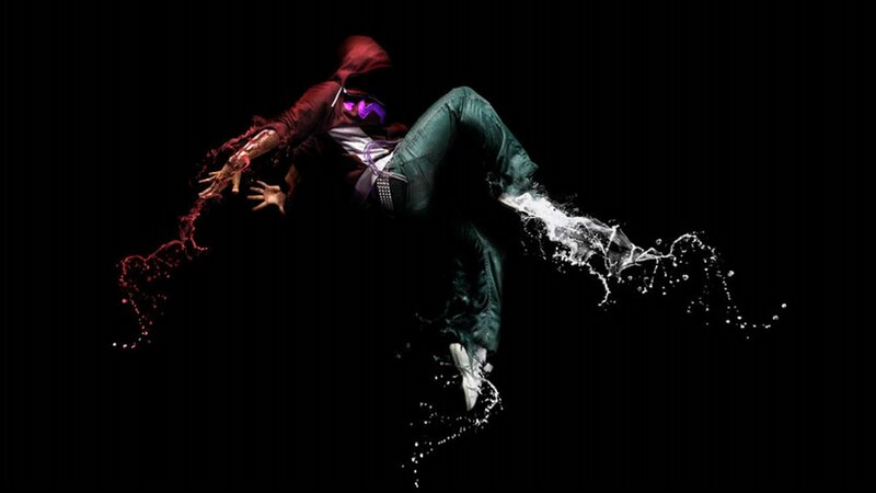 dancer with liquid effects