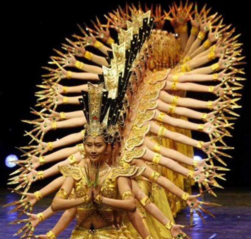 Dancer with Multiple Arms — Gold
