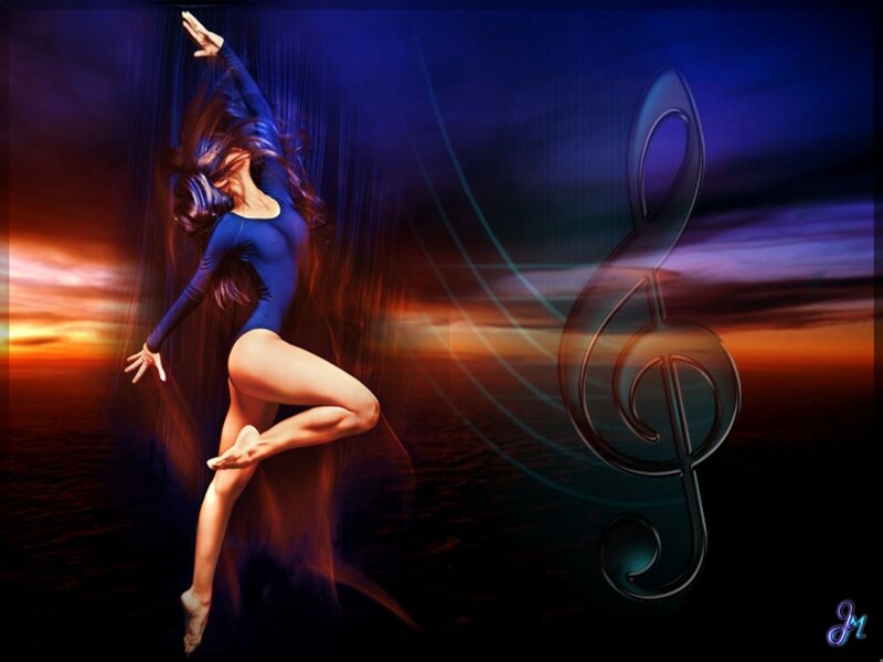 Dancer with musical note