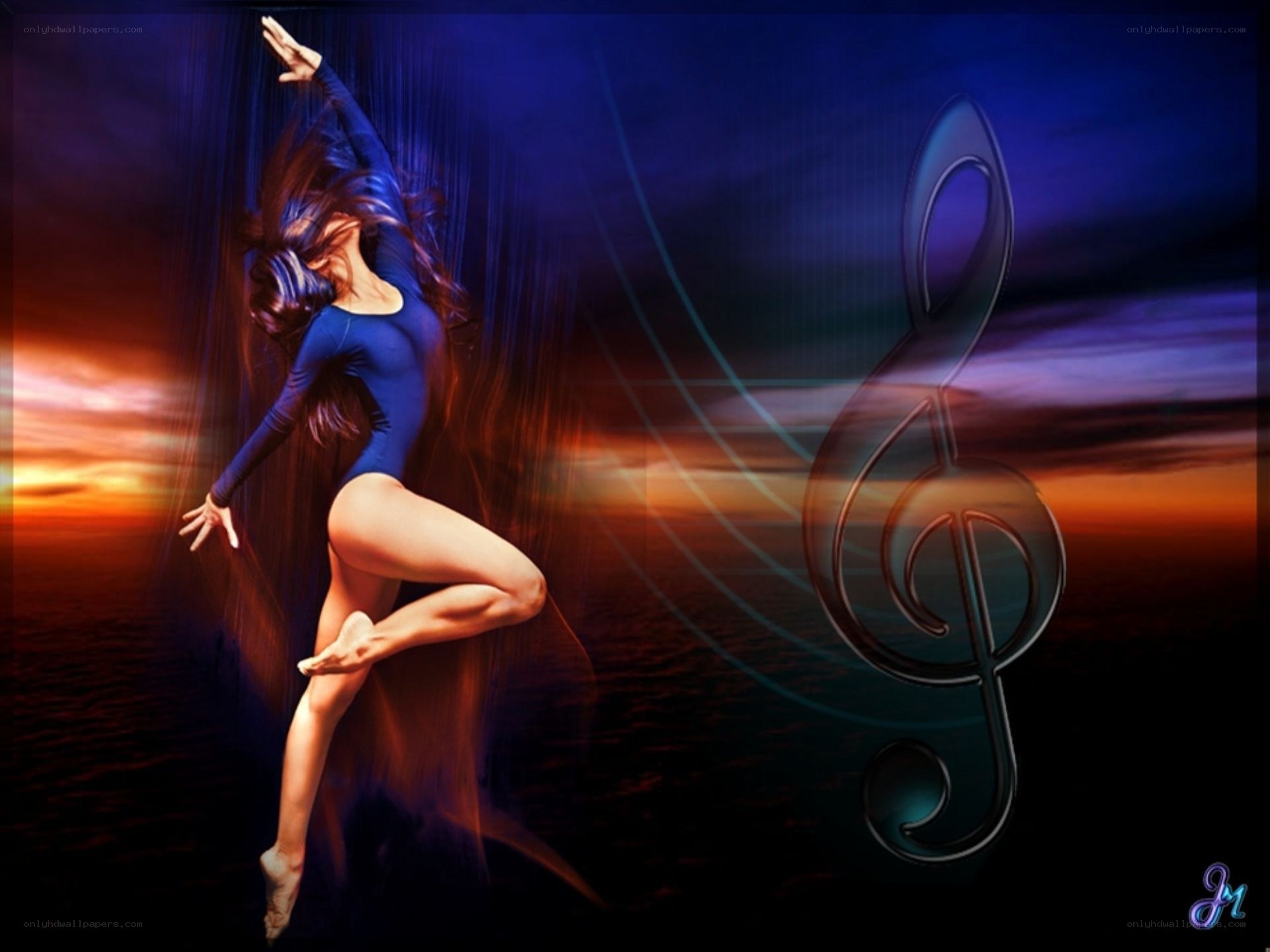 Dancer with musical note