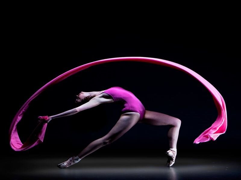 Dancer with Pink Ribbon — Dramatic