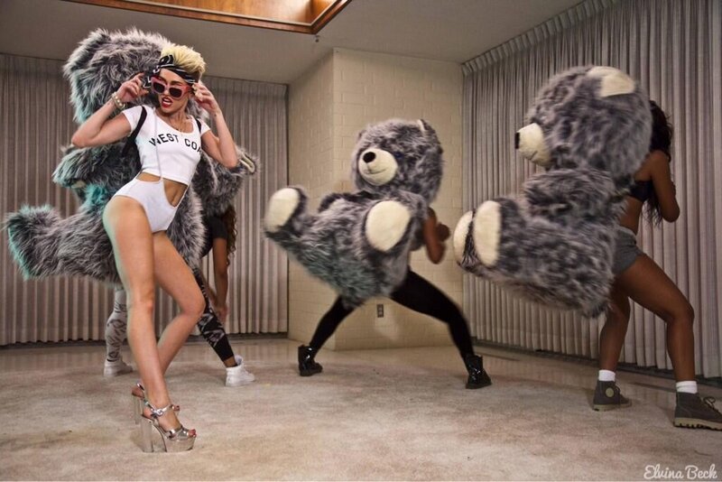 Dancer with teddy bear costumes