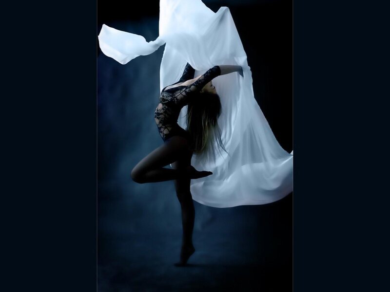 Dancer with White Fabric