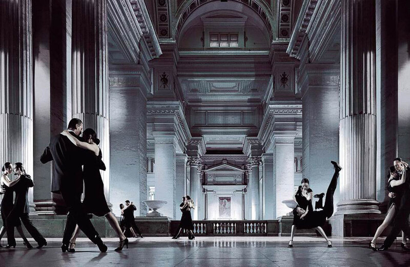 Dancers in a grand hall