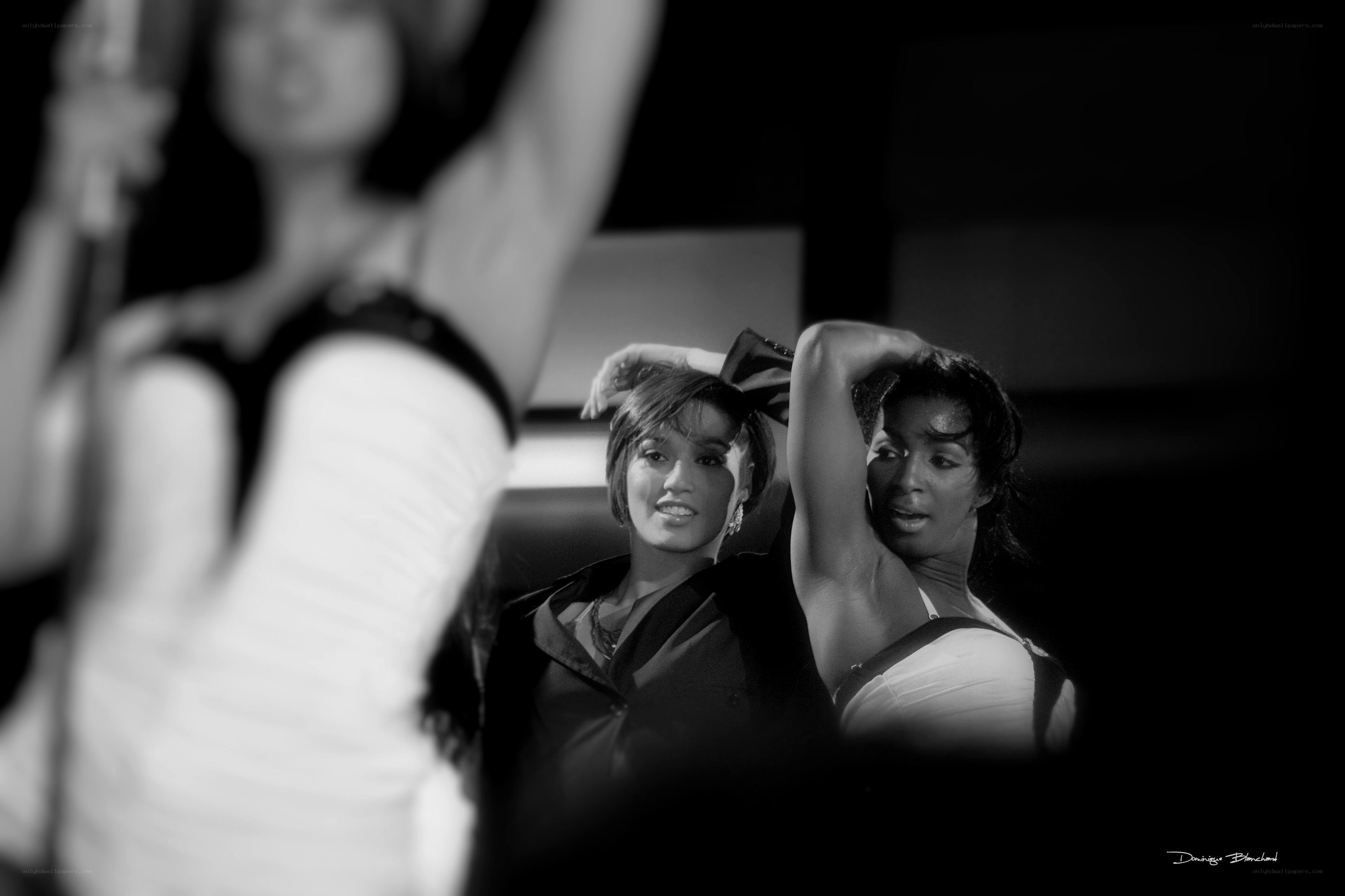 Dancers in black and white