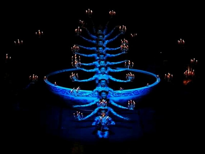 Dancers in Blue Costume