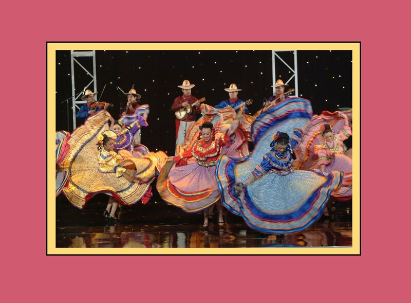 Dancers in Colorful Dresses