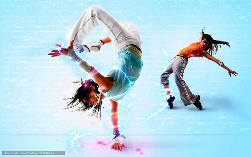 Dancers in dynamic motion