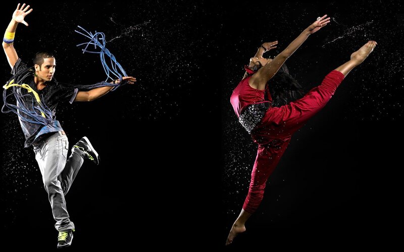 Dancers in Mid-air