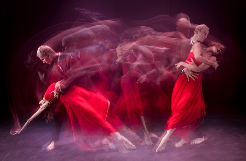 Dancers in Red Dresses