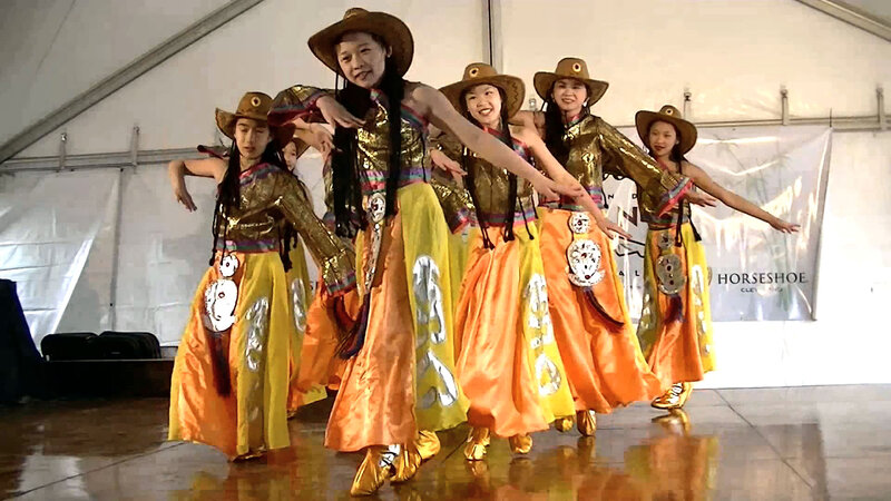 Dancers in Traditional Costumes — Gold, Festive