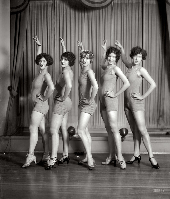 Dancers in vintage costumes