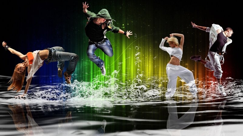 Dancers in Water — Green