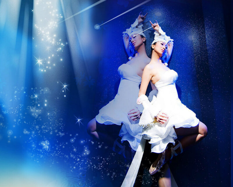 Dancers in White Costumes