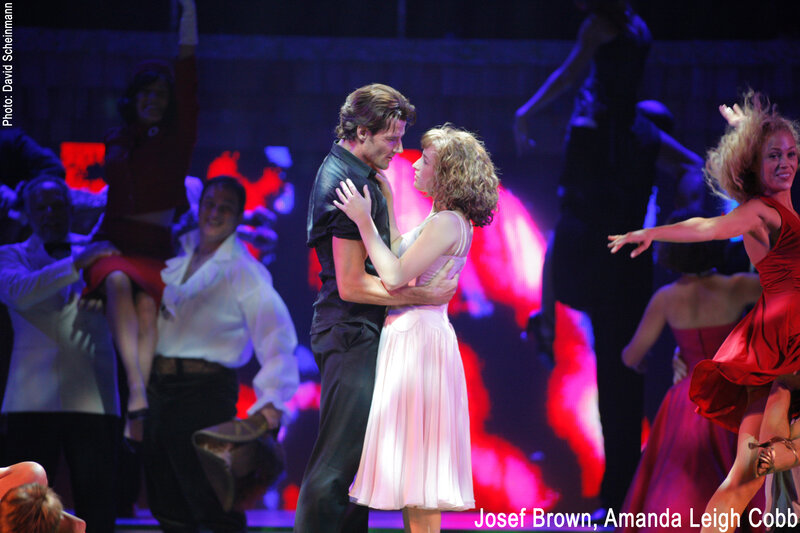 Dancers on stage in performance