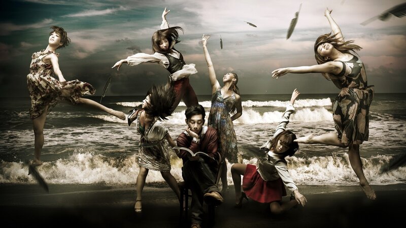 Dancers on the beach
