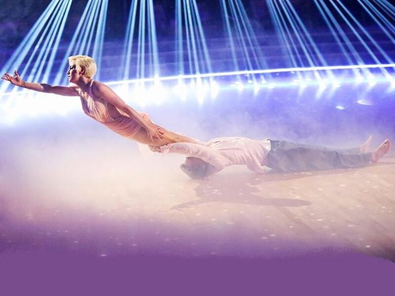 Dancers Performing on Stage — Purple