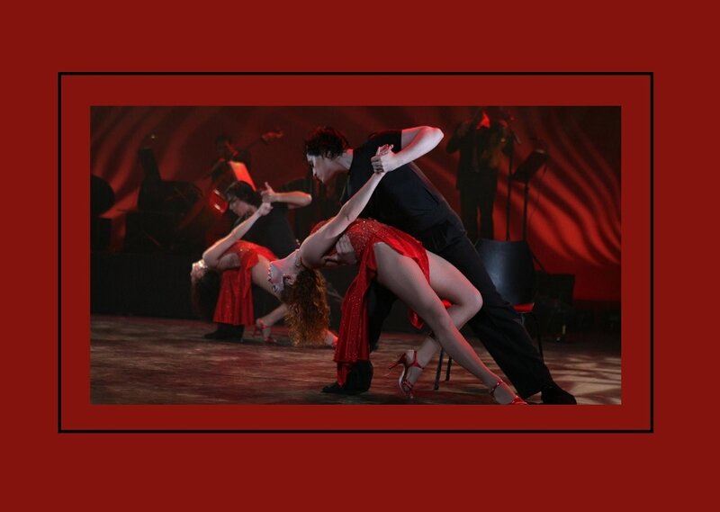 Dancers Performing on Stage — Red