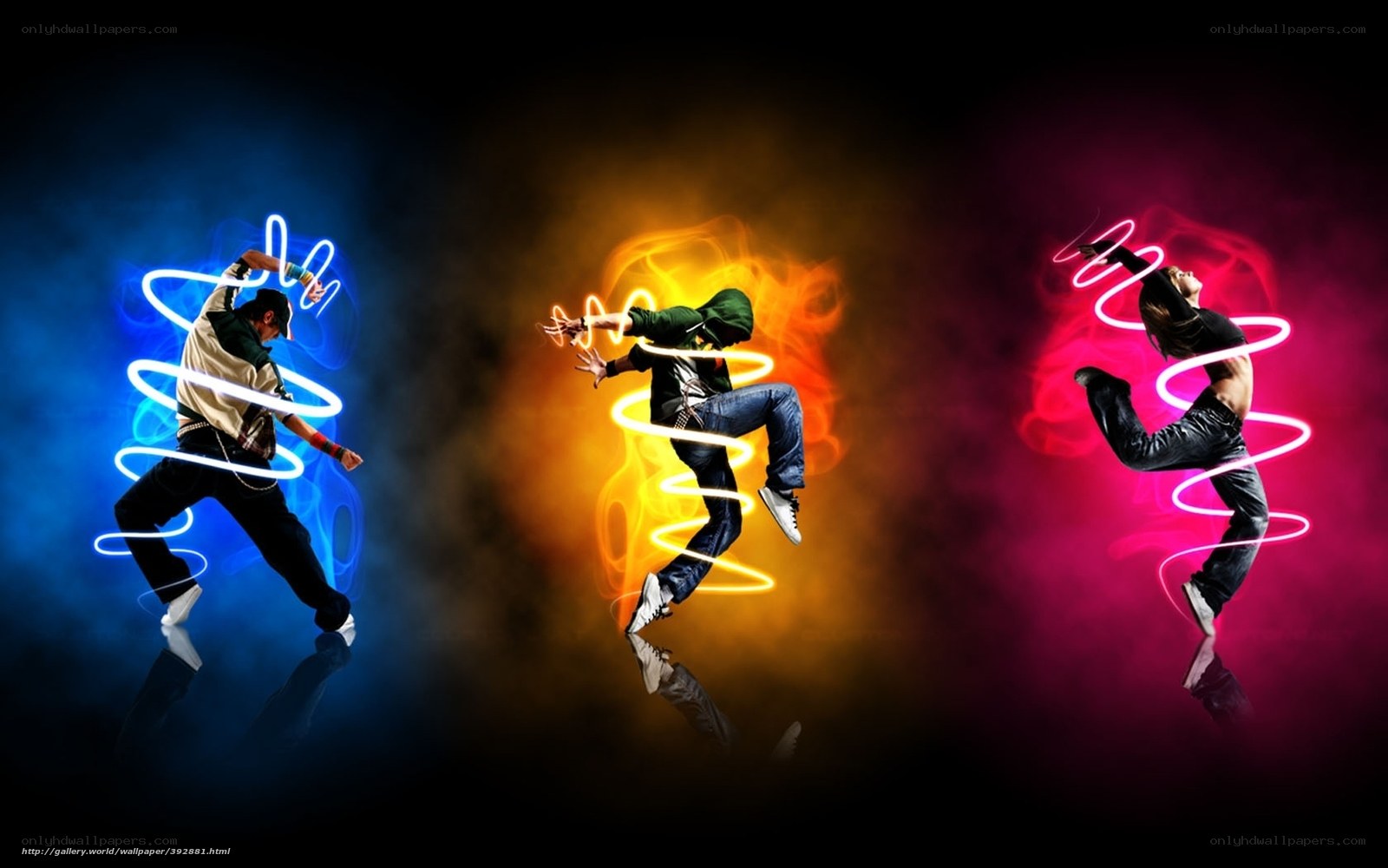 Dancers with Light Trails