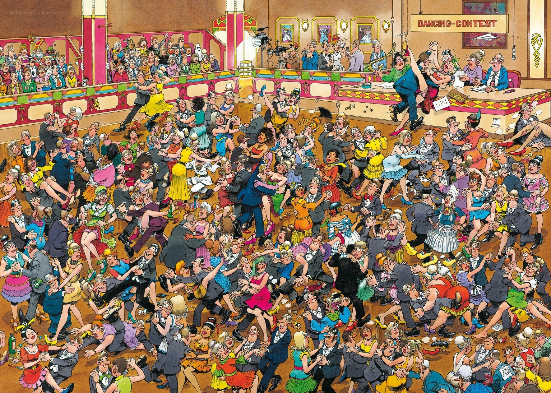 Dancing contest chaos