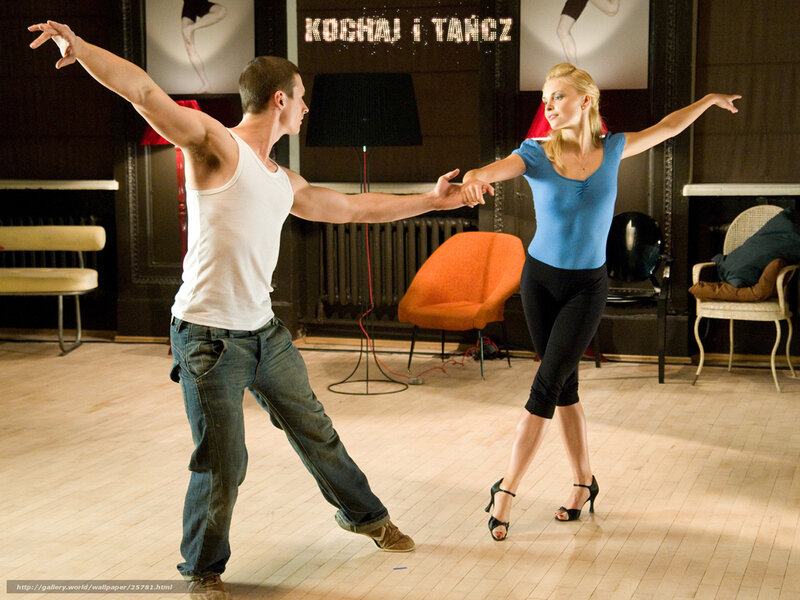 Dancing couple in studio