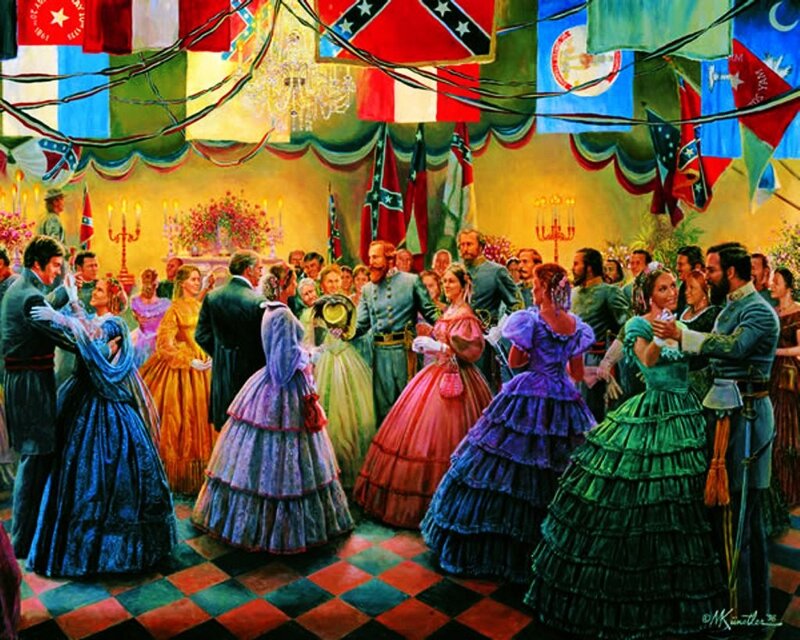 Dancing Couples in Ballroom