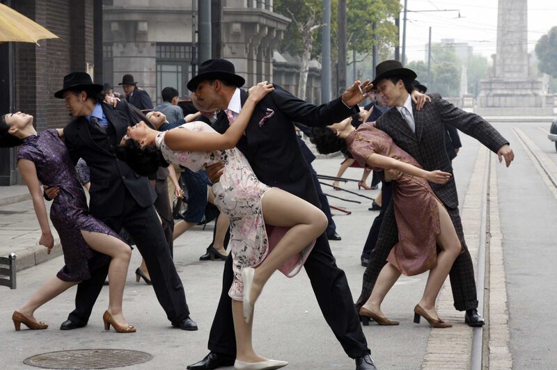 Dancing Couples on Street