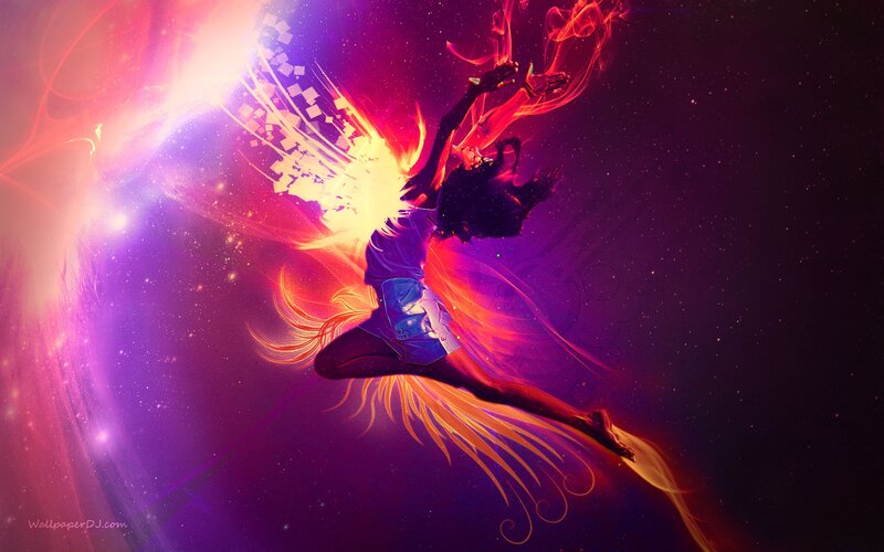 Dancing Figure with Wings