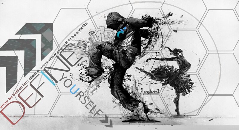 Dancing Figures in Ink