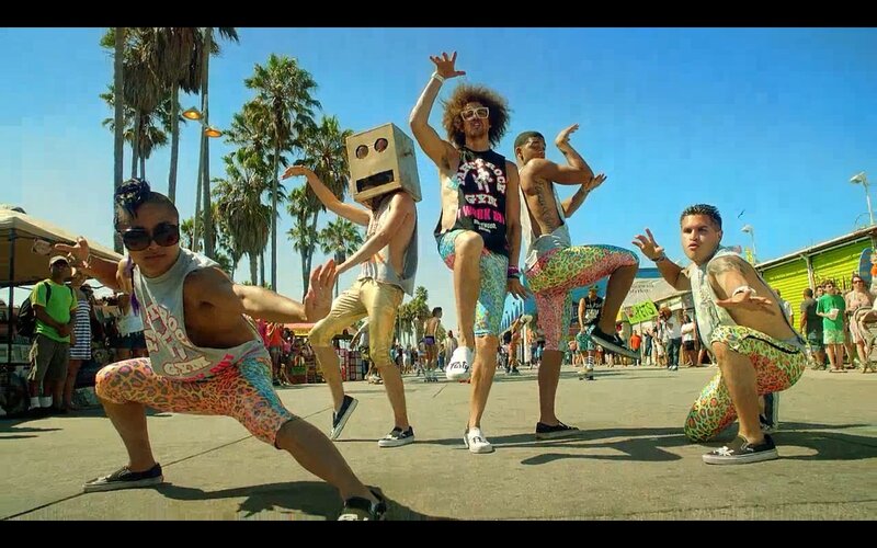 Dancing group on the beach