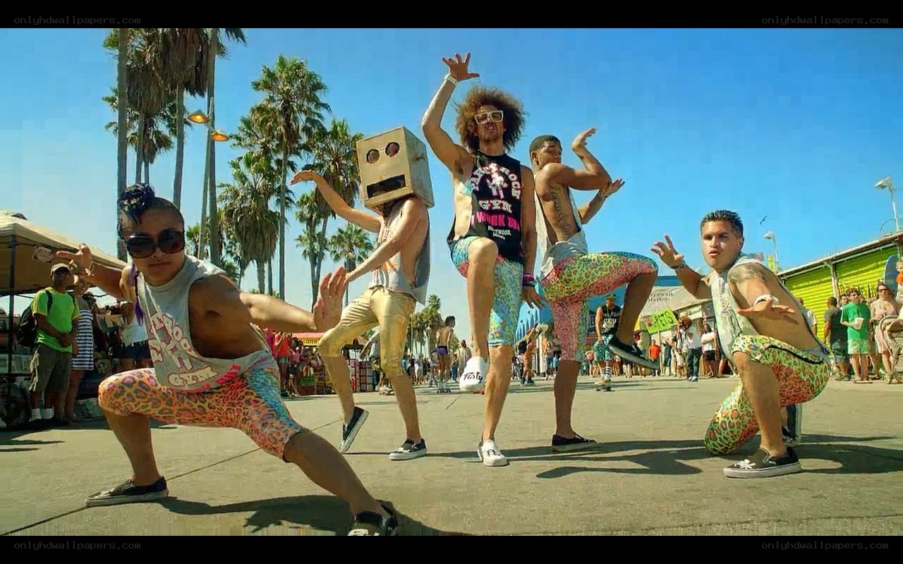 Dancing group on the beach