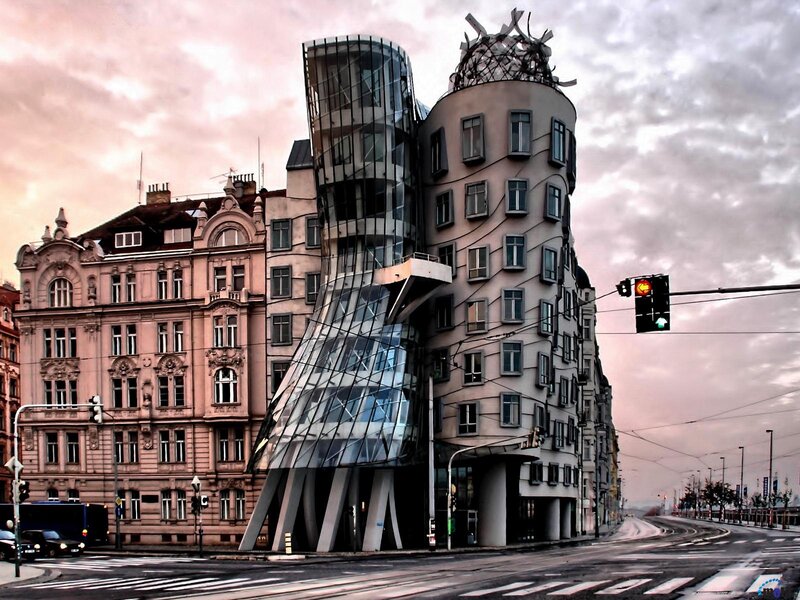 Dancing House Building — Gray