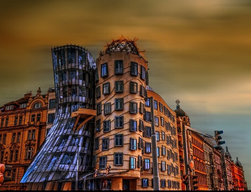 Dancing House Building — Orange