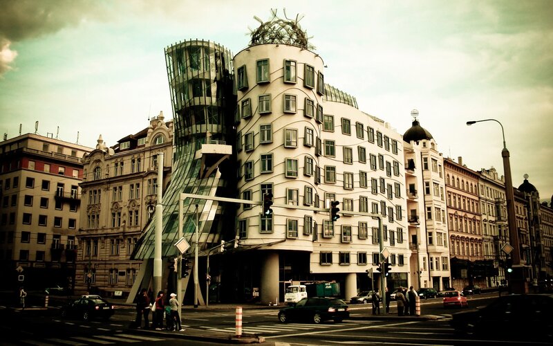 Dancing House Building — White