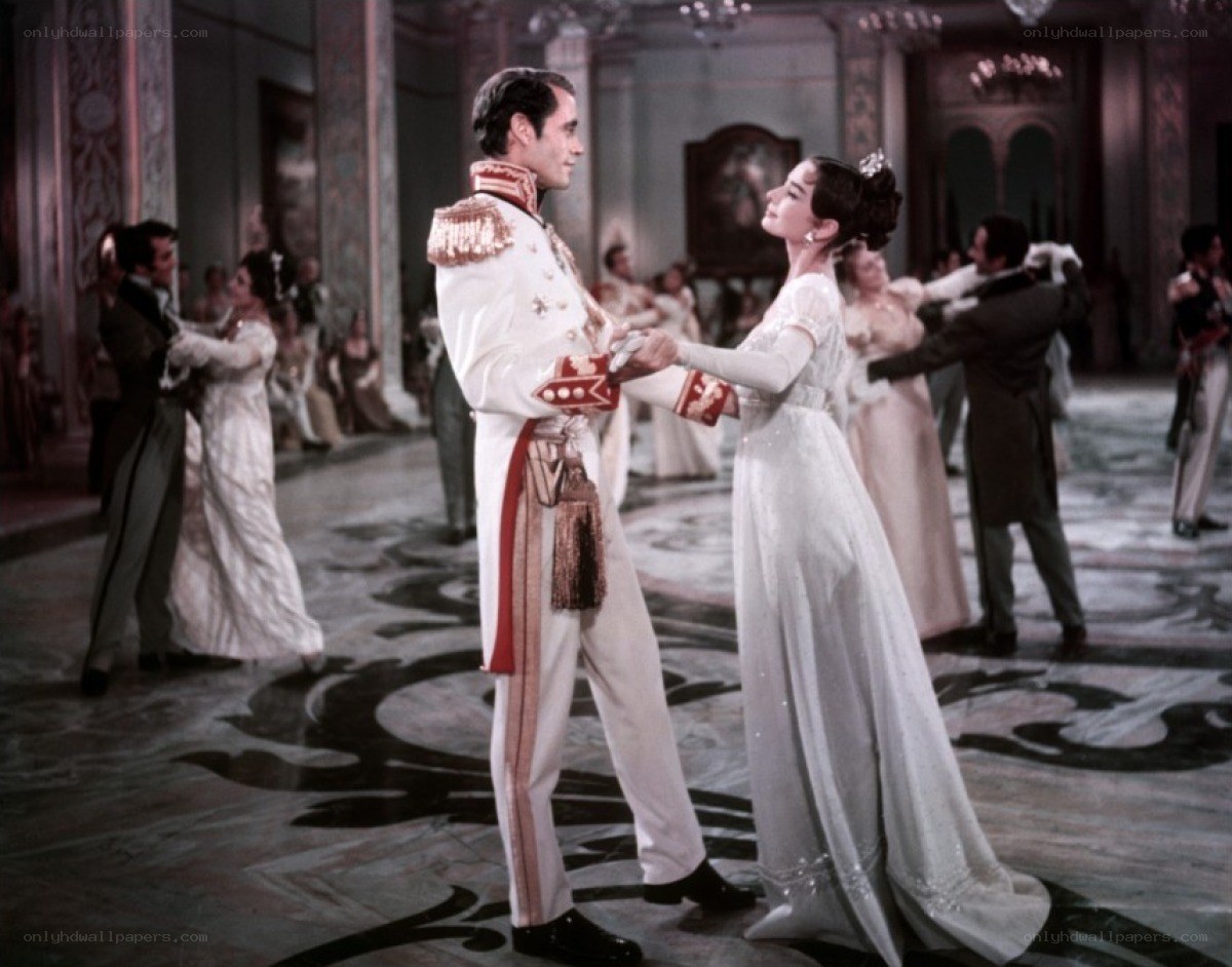 Dancing in a grand ballroom