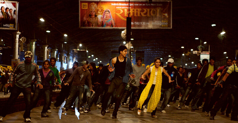 Dancing in a train station