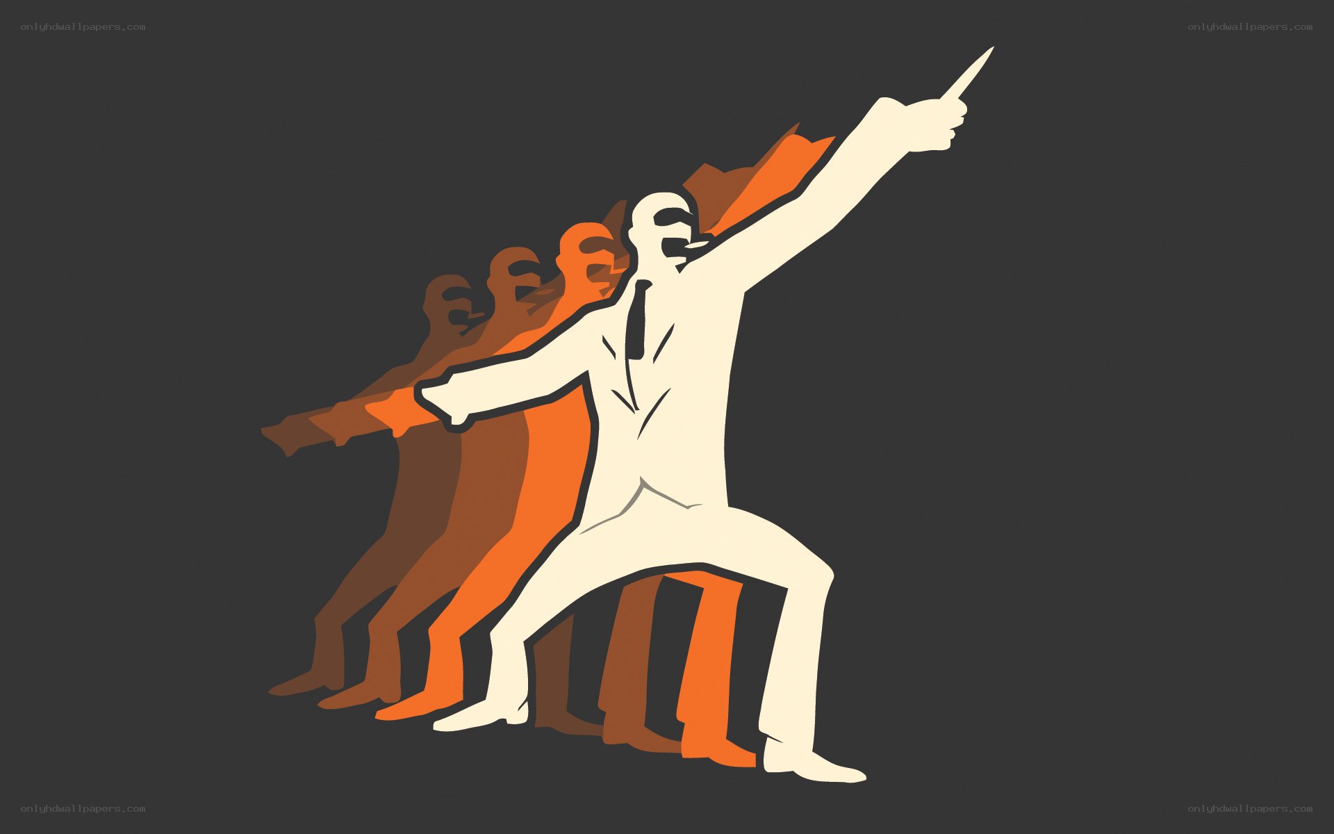 dancing man in white suit