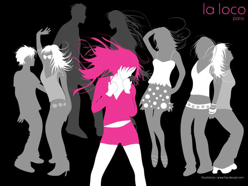 dancing silhouettes illustration