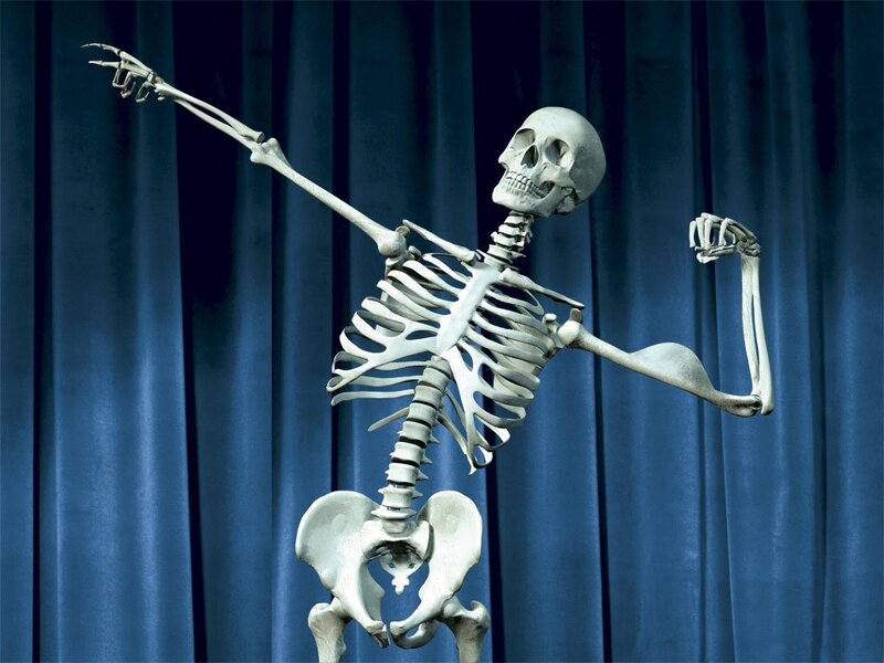 dancing skeleton model