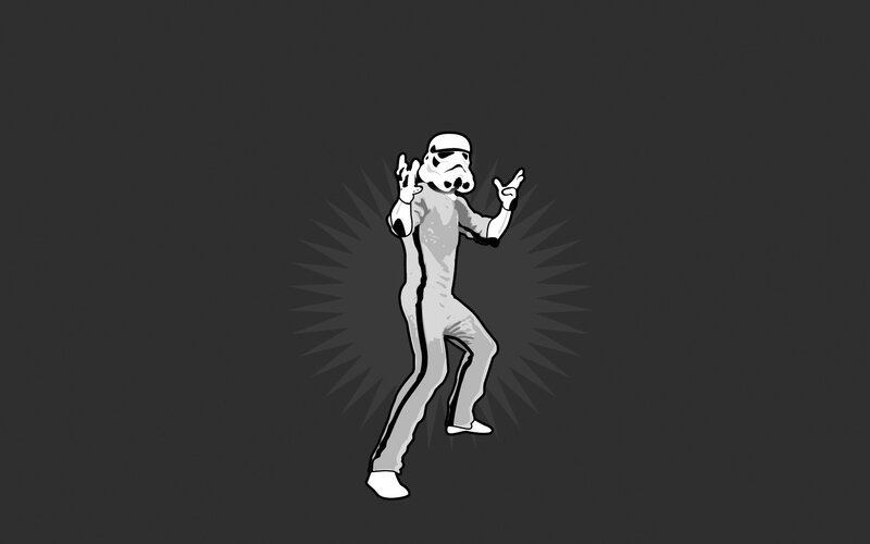 dancing stormtrooper character